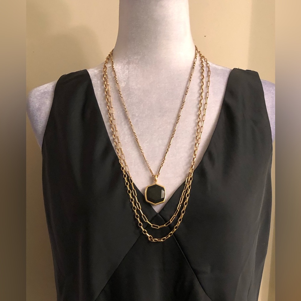 Kendra Scott Davis Vintage Triple Strand Necklace
